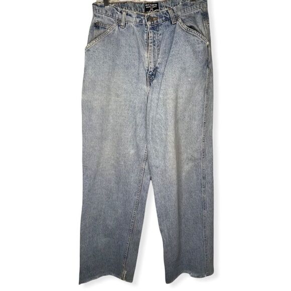 Vintage Polo Jeans Co. Distressed Worker Strip Pant Jeans - Picture 1 of 9